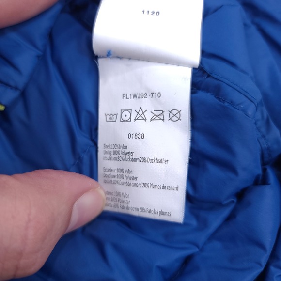 Rossignol Puffer Jacket Women Medium Blue Down Insulated Lightweight Quilted - Picture 8 of 8